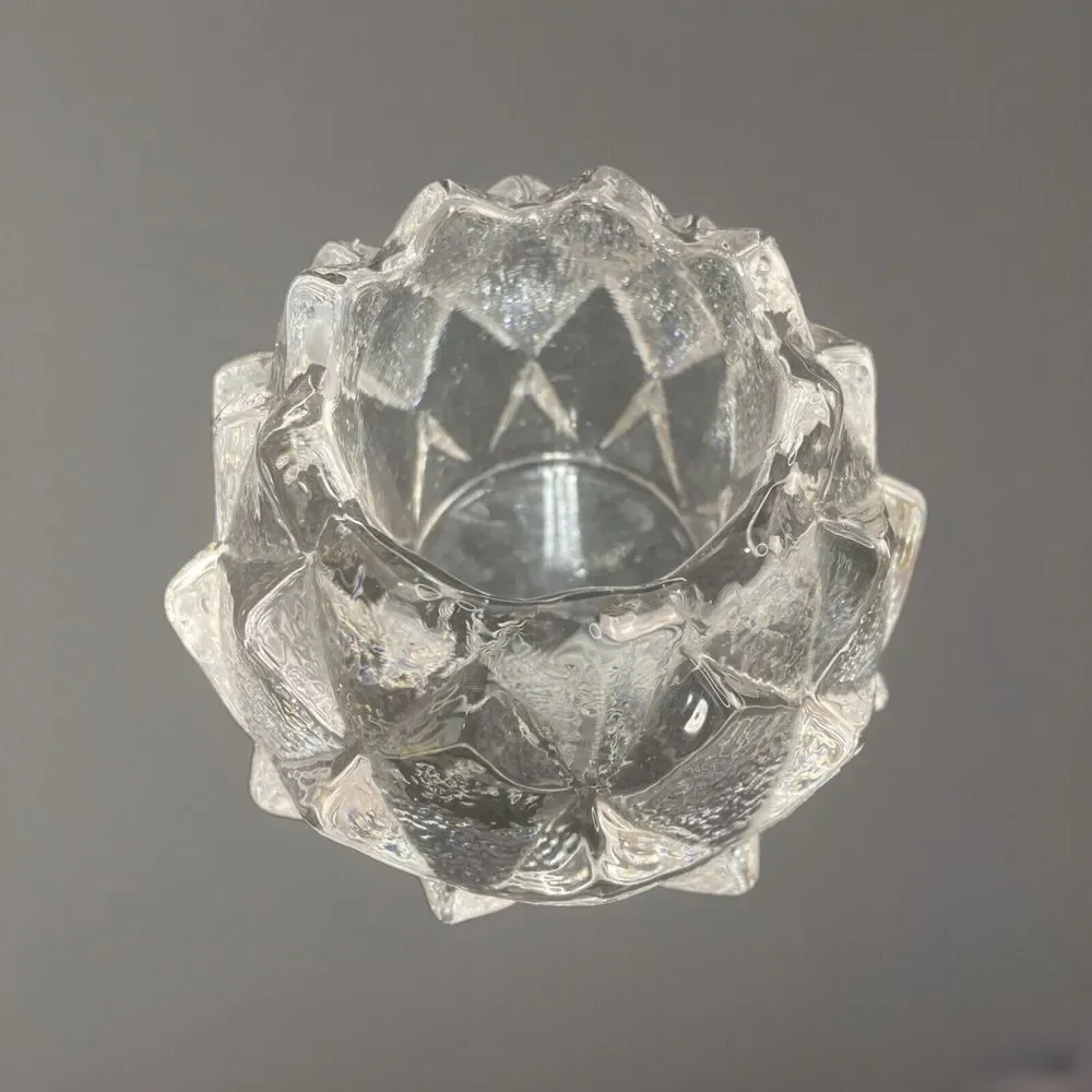 Orrefors Sweden Crystal Firefly Artichoke Nimbus Votive Candle Holder 3 Inch MCM